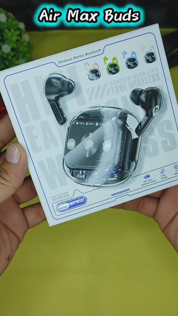 Air Max LCD Display Transparent Earbuds