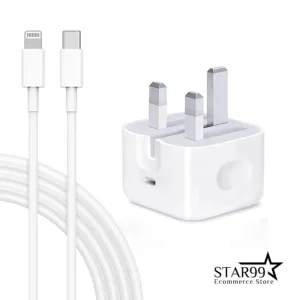 20W Original Adapter with 20W Lightning Cable – Fast, Safe, and Apple-Ready