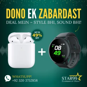 Series E Smartwatch + White TWS Earbuds