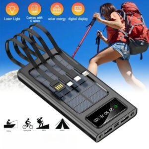 Solar Powerbank 4 in 1  Fast Charging Cable - 10000 mAh