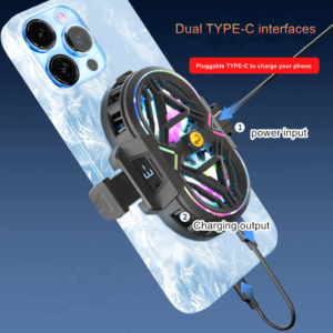 New RS3 Live Streaming Mobile Phone Cooling Fan RGB Light Digital Display Semiconductor Cooling Fan for Gaming